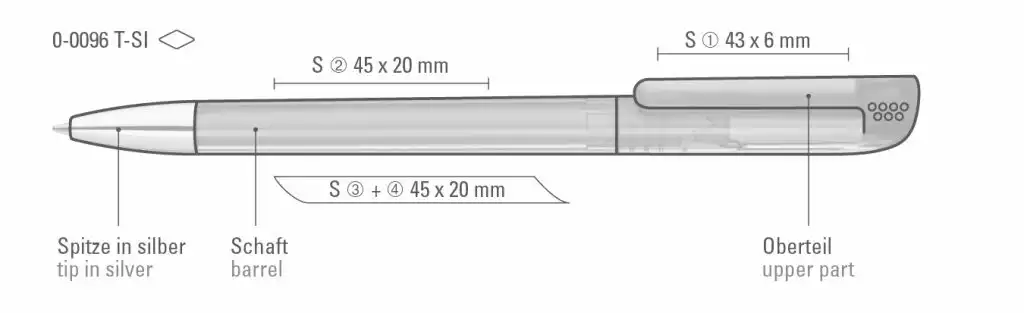Kemični svinčnik na zasuk UP transparent SI