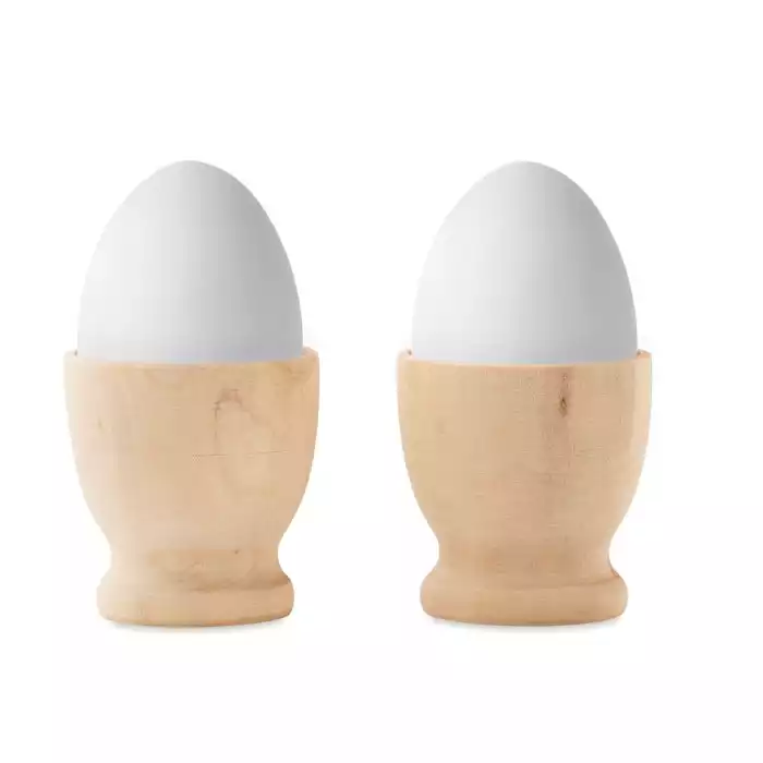 Set lesenih skodelic za jajca